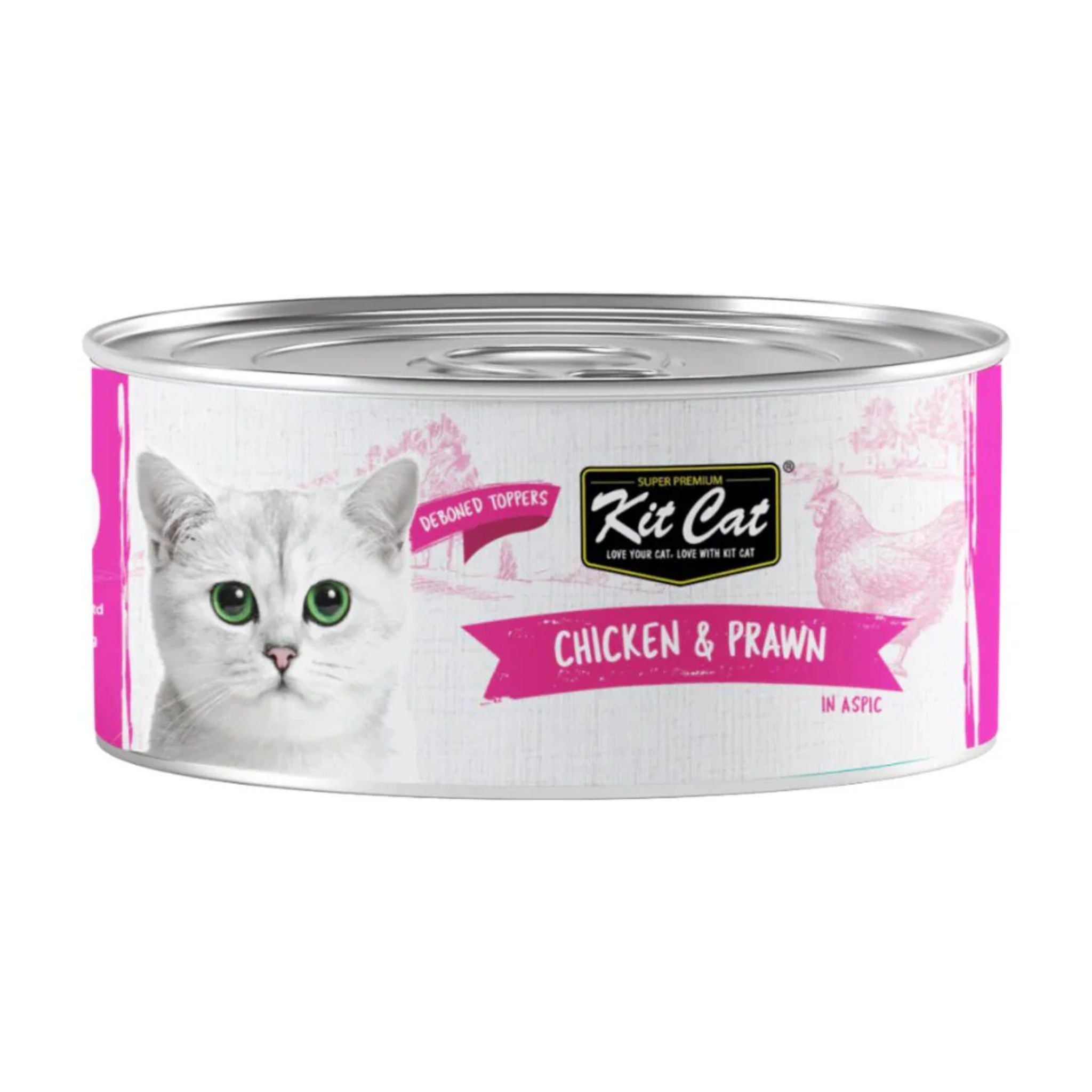 Kit Cat Deboned Chicken & Prawn Wet Food For Cat - 80g