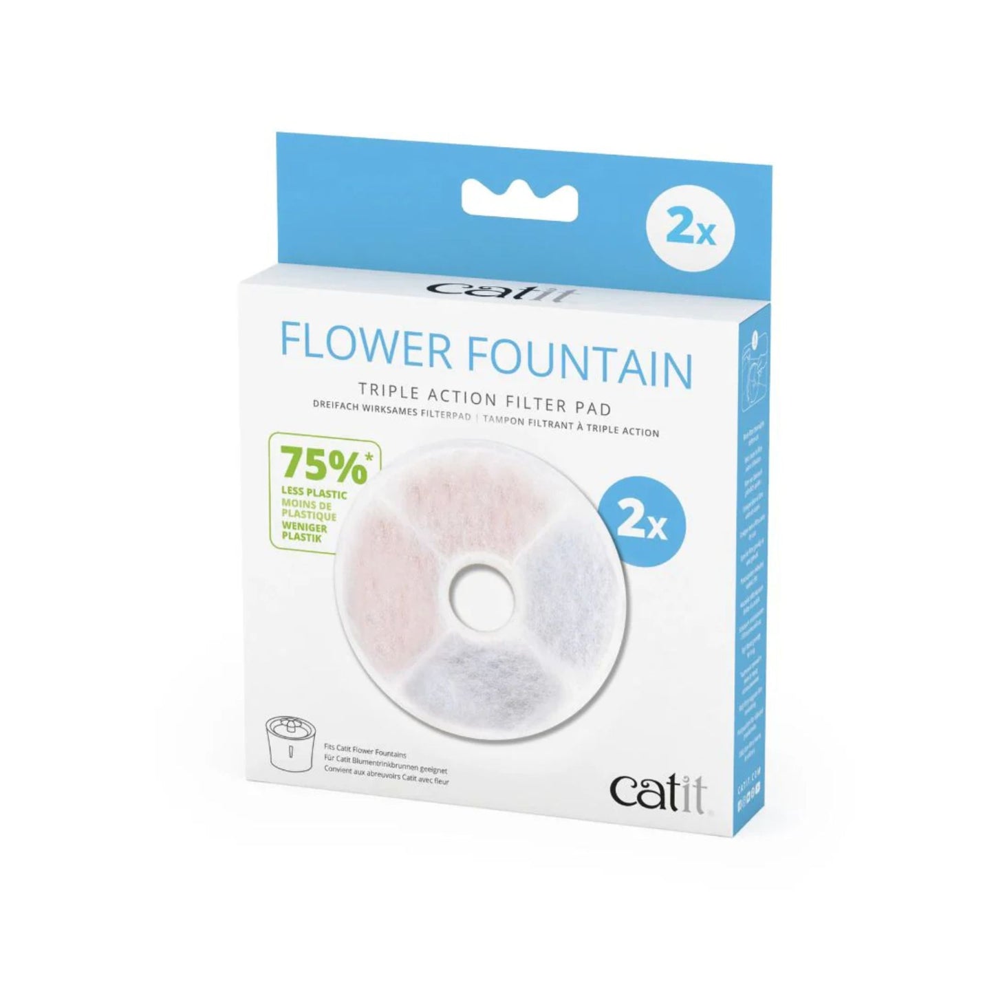 Catit Flower Fountain Triple Action Filter Pad