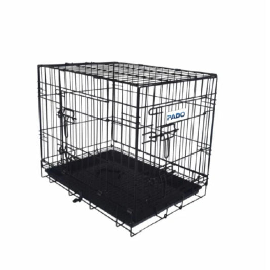 Pado Double Door Dog Crate With Mesh Floor - 107.5x70.5x77.5cm