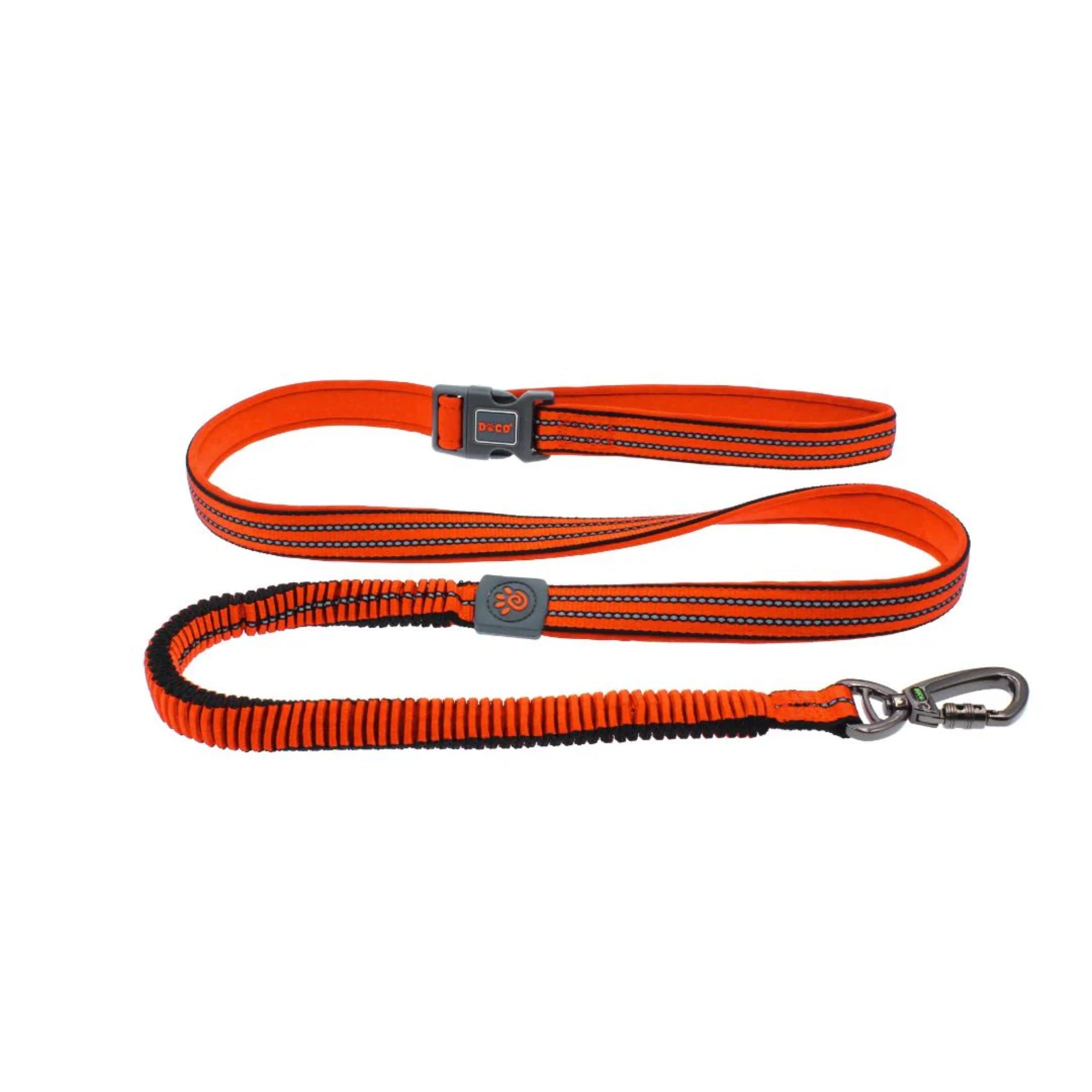 Doco Vario Easy Snap Bungee Leash 6Ft Color Orange Sizes - L