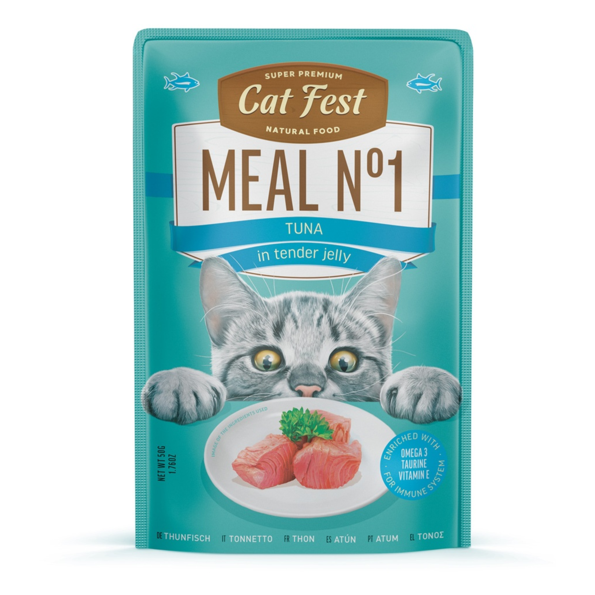 Cat Fest Wet Cat Food in Jelly & Tuna - 50g