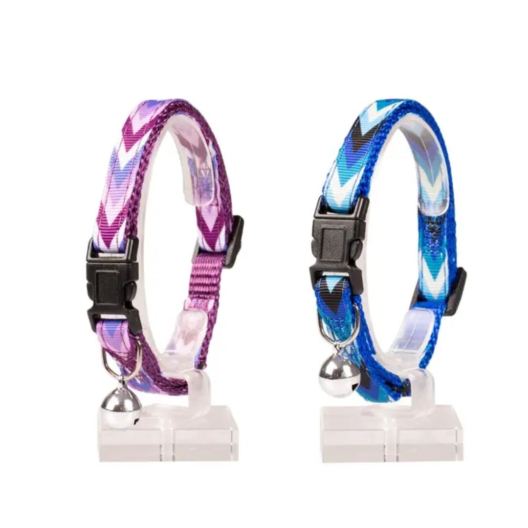 Duvo+ Cat Collar – Boho Pattern – Nylon – Mixed Colors – 20–30 cm x 10 mm