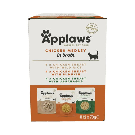 Applaws Chicken Multipack Adult Wet Cat Food - 12x70g