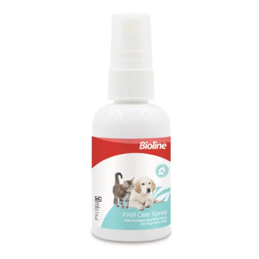Bioline Paw Care Spray 50ml Quick-Absorb Moisturizer for Pet Paws