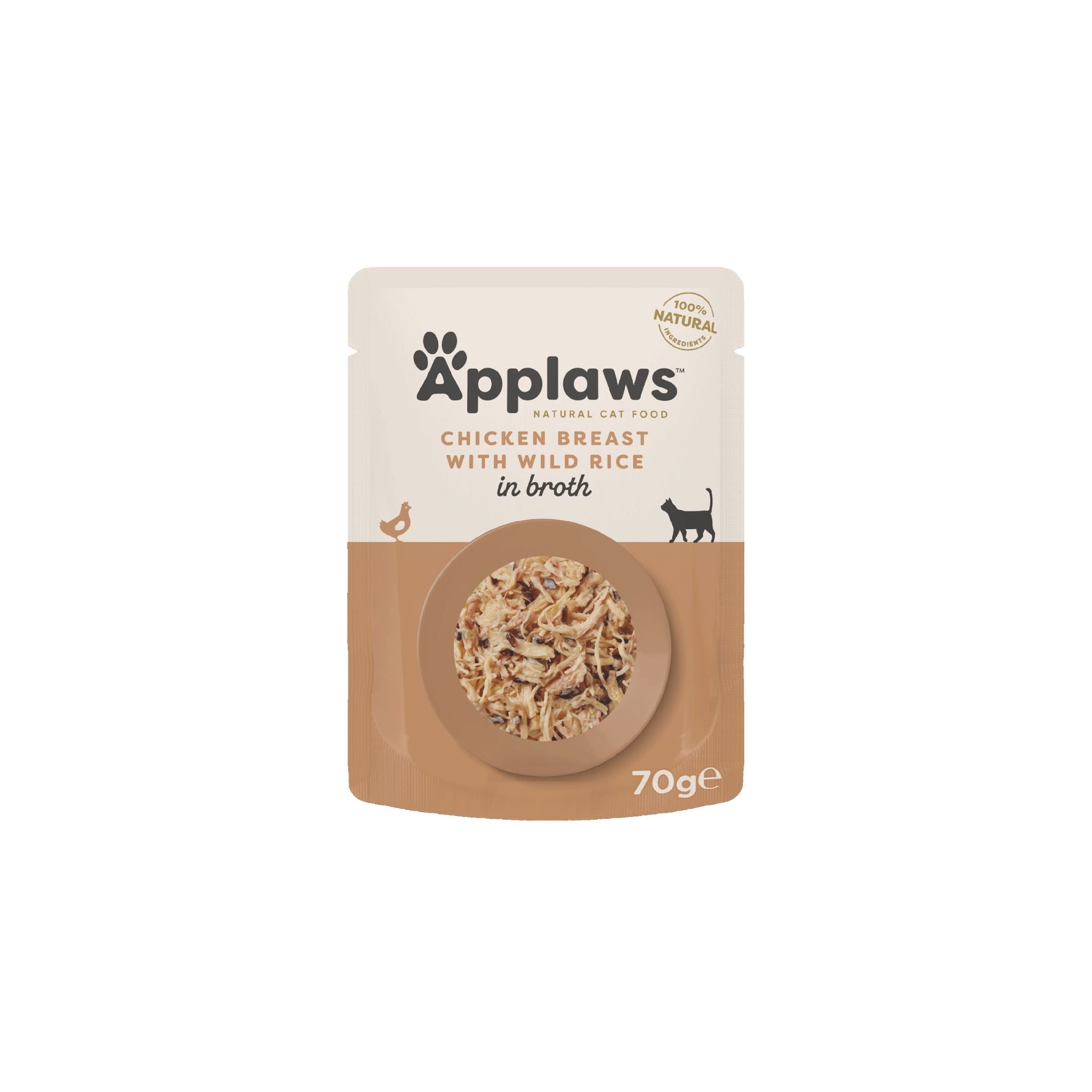 Applaws Natural Cat Wet Food Chicken Breast With Wild Rice - 70G