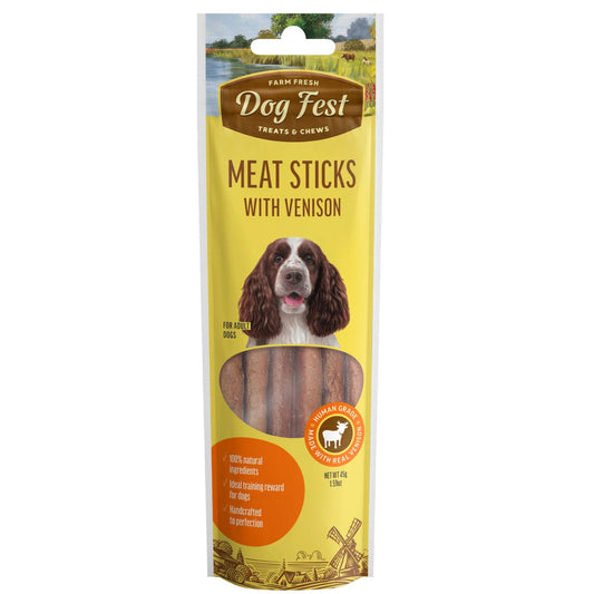 Dog Fest Meat Sticks with Venison for Adult Dogs – 45g
