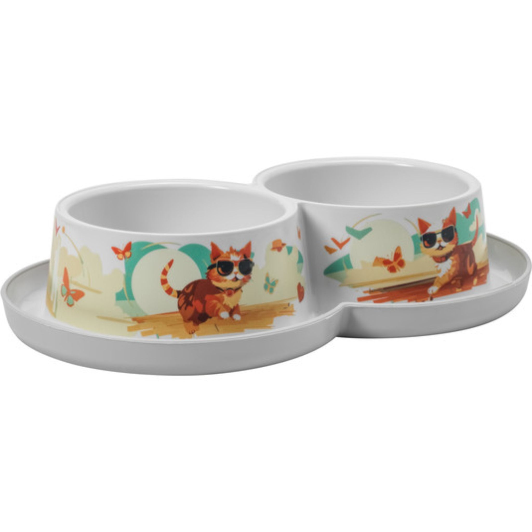 Moderna Double Trendy Dinner Small Indy & Louise Pet Bowl - 2x350ml