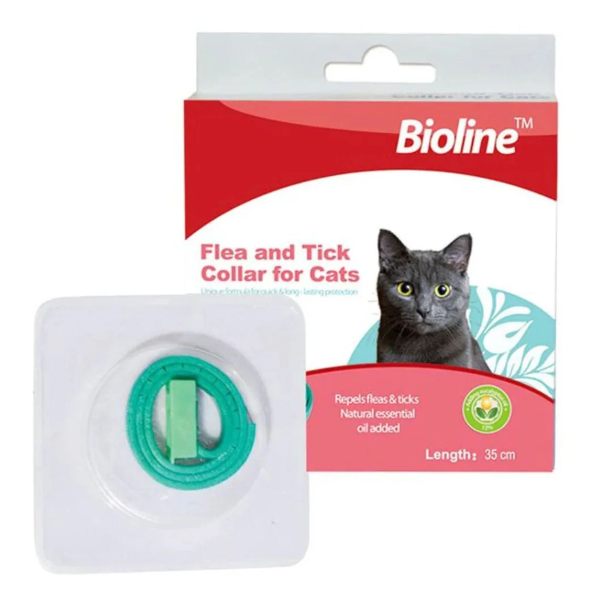 Bioline Flea & Tick Collar for Cats Effective Pest Protection - 35cm