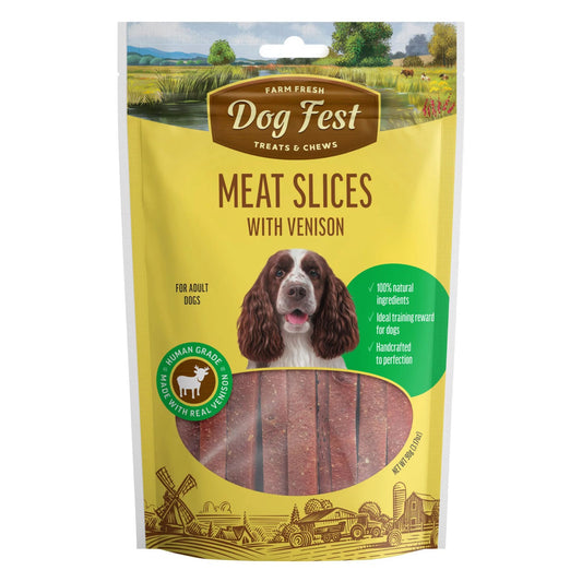 Dog Fest Slices with Venison for Adult Dogs 90g
