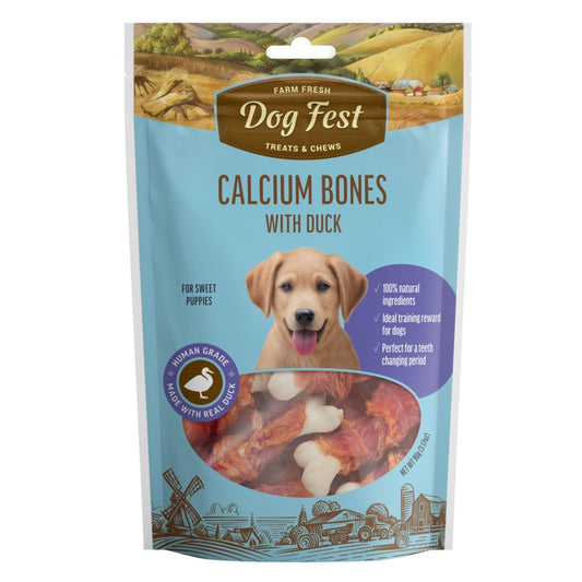 Dog Fest Calcium Bones with Duck for Puppies 90g
