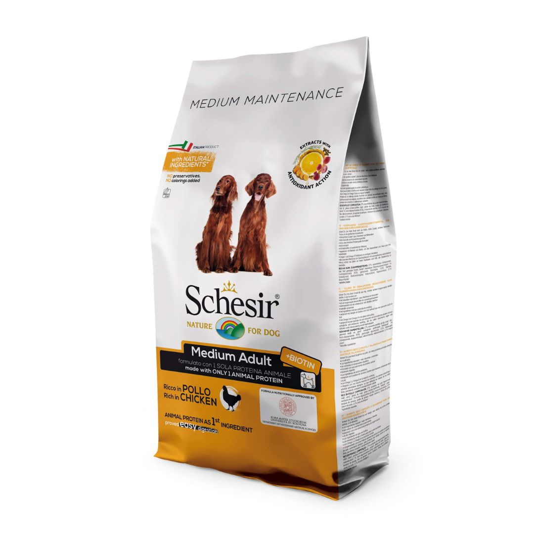 Schesir Dog Food Medium Adult Maintenance With Chicken - 12kg
