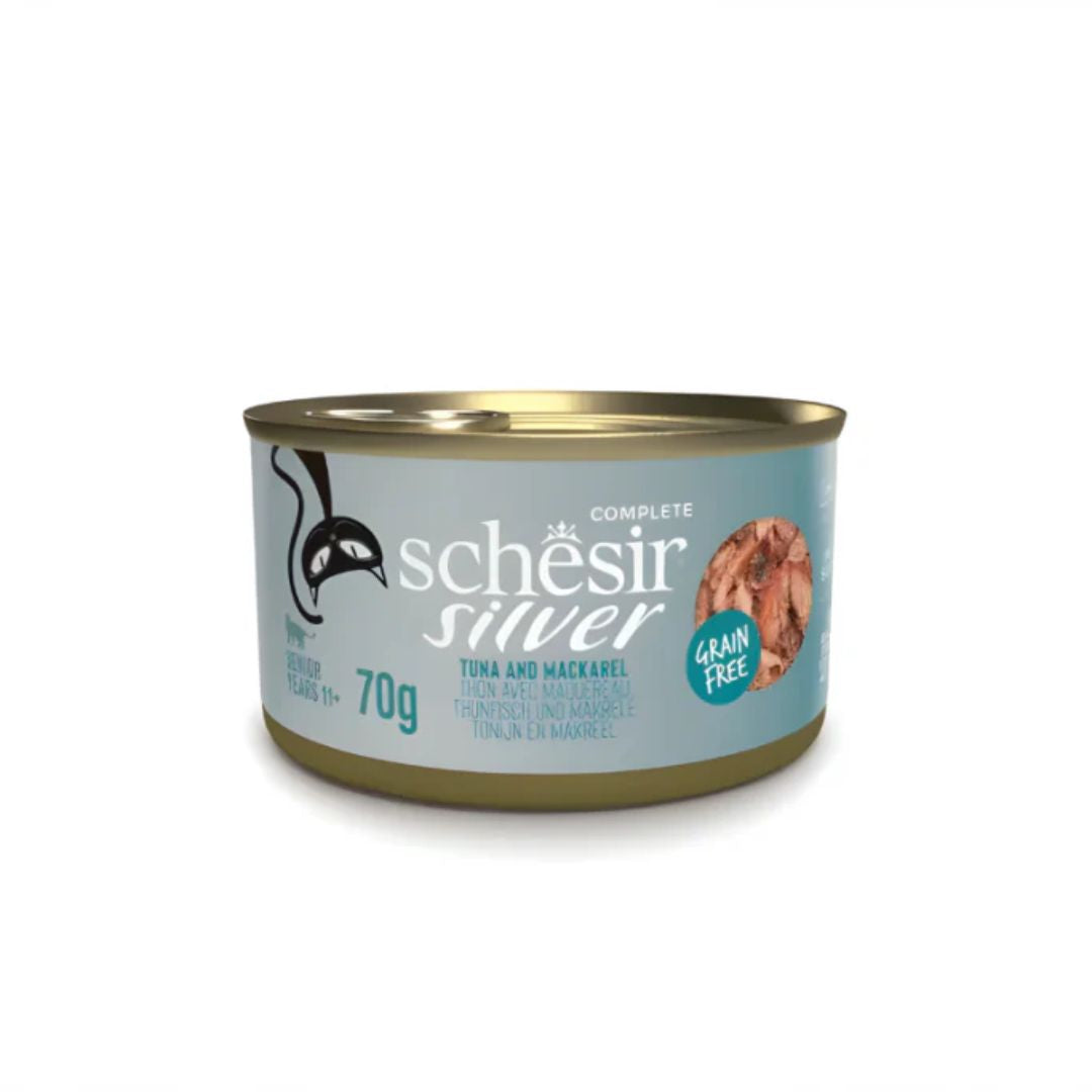 Schesir Silver Senior Cat Wholefood Tuna & Mackerel 70G