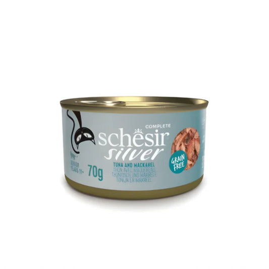 Schesir Silver Senior Cat Wholefood Tuna & Mackerel 70G