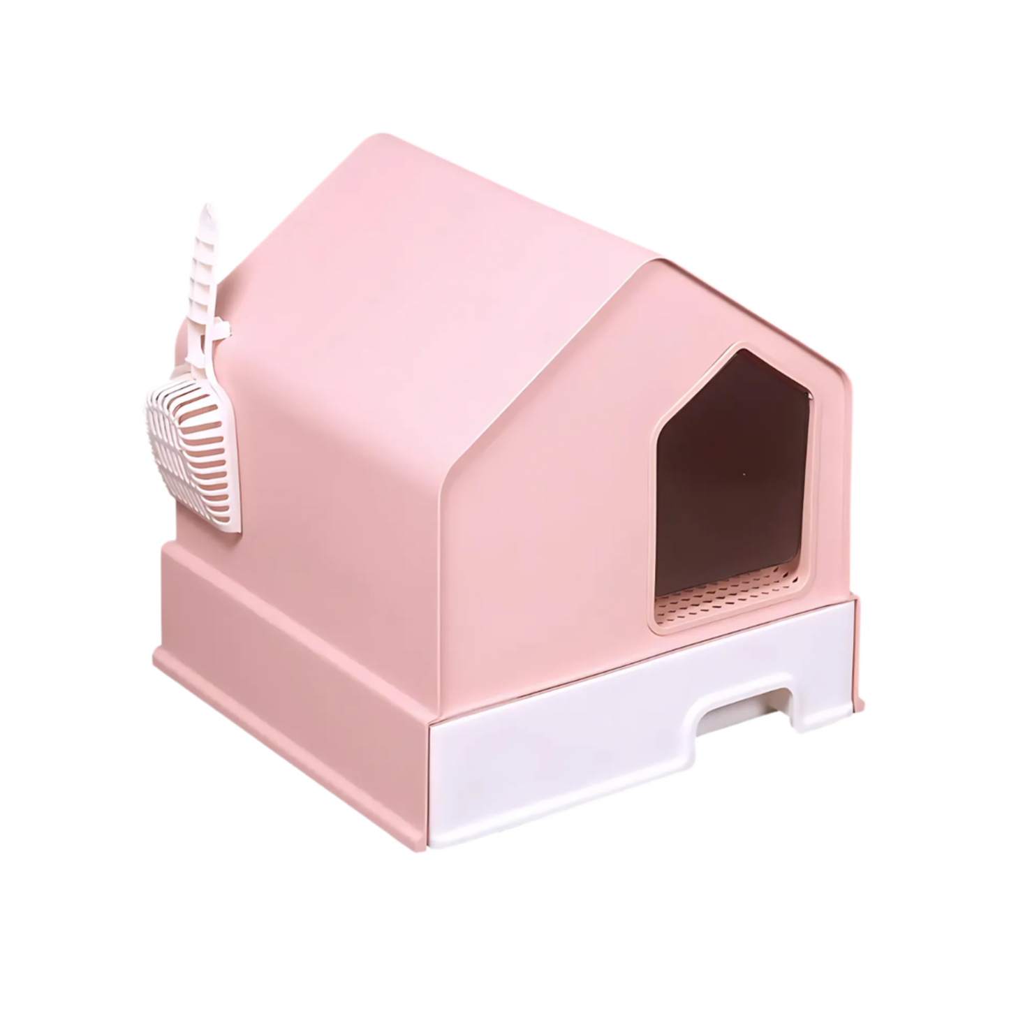 Pado House Cat Litter Box Pink - 46x46x44cm