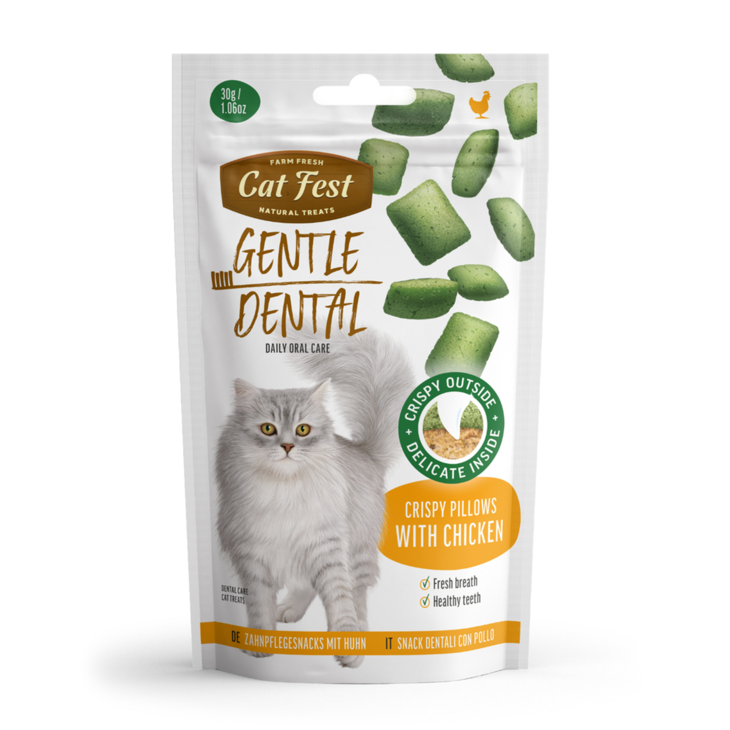 Cat Fest Dental Cat Treats Crispy Pillows Chicken - 30g