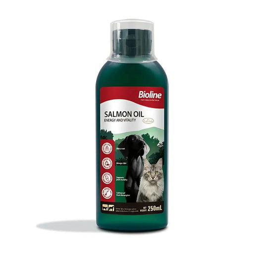 Bioline Norwegian Salmon Oil 250ml Omega-Rich Supplement for Pets
