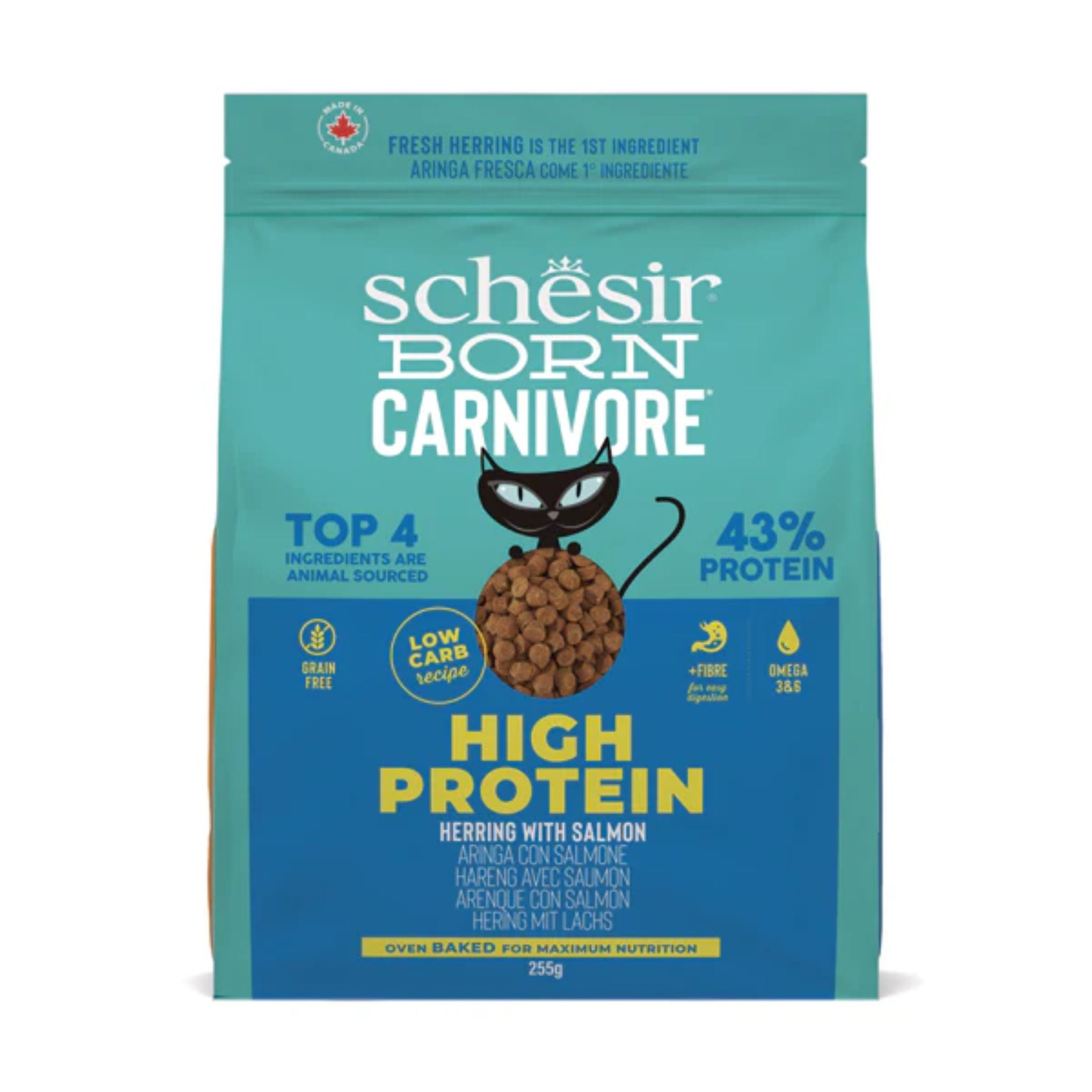 Schesir Dry Food For Cat Herring with Salmon 255g