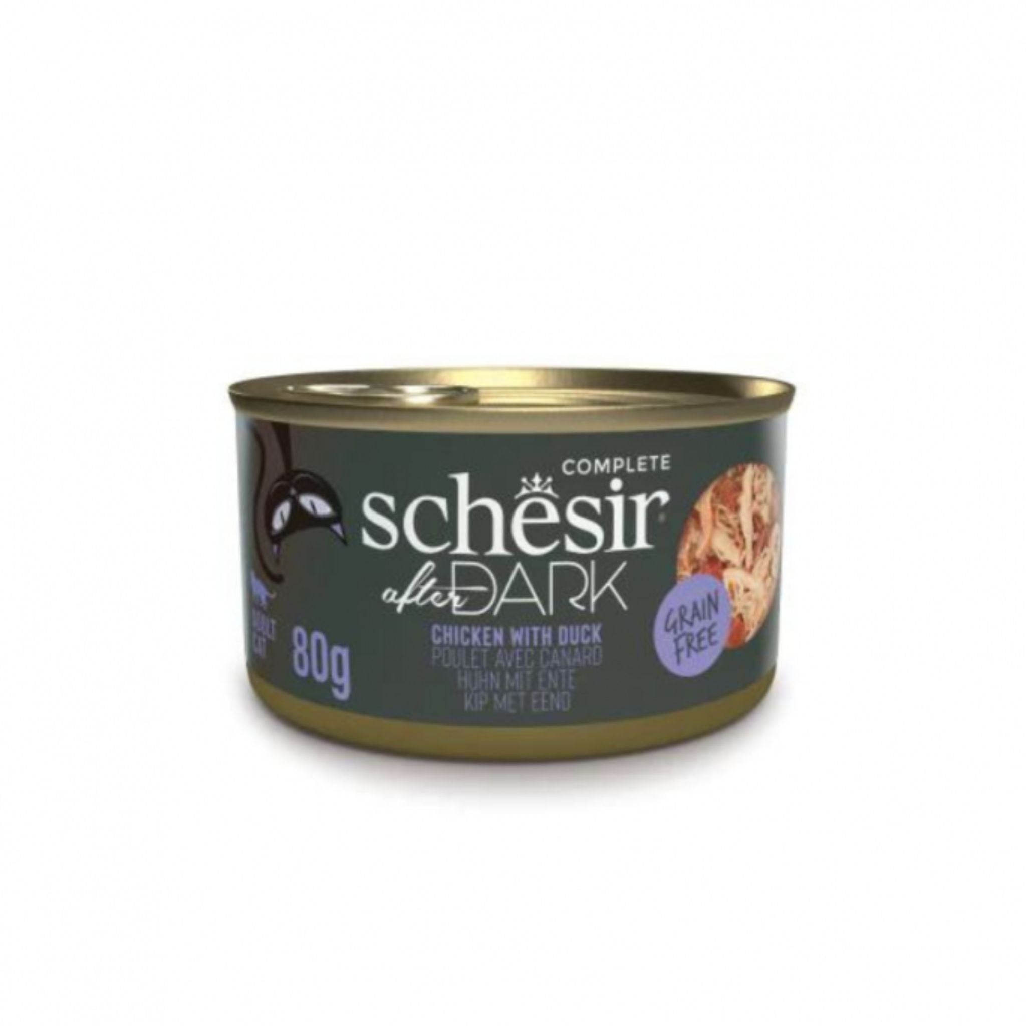 Schesir Wholefood Broth Chicken & Duck Wet cat food 80G