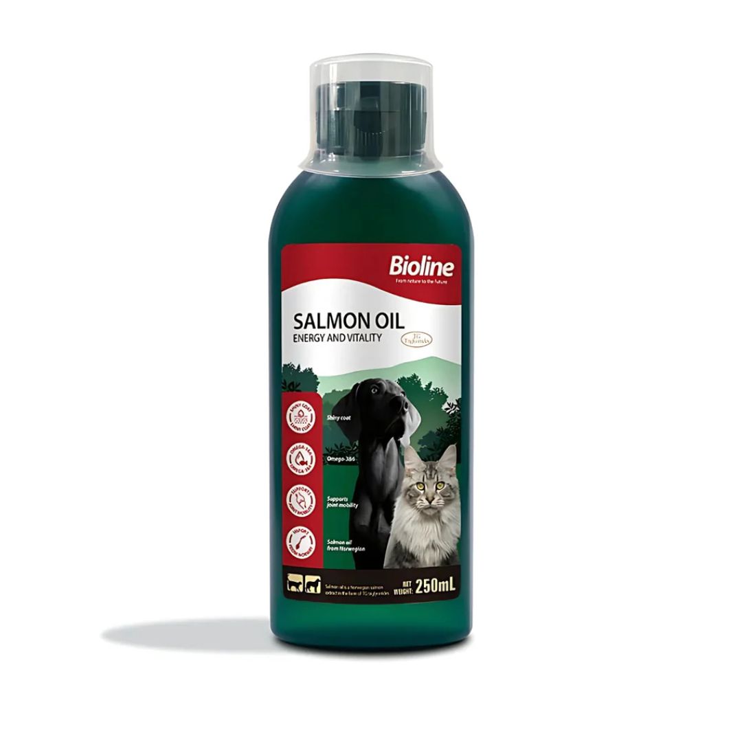 Bioline Norwegian Salmon Oil 250ml Omega-Rich Supplement for Pets