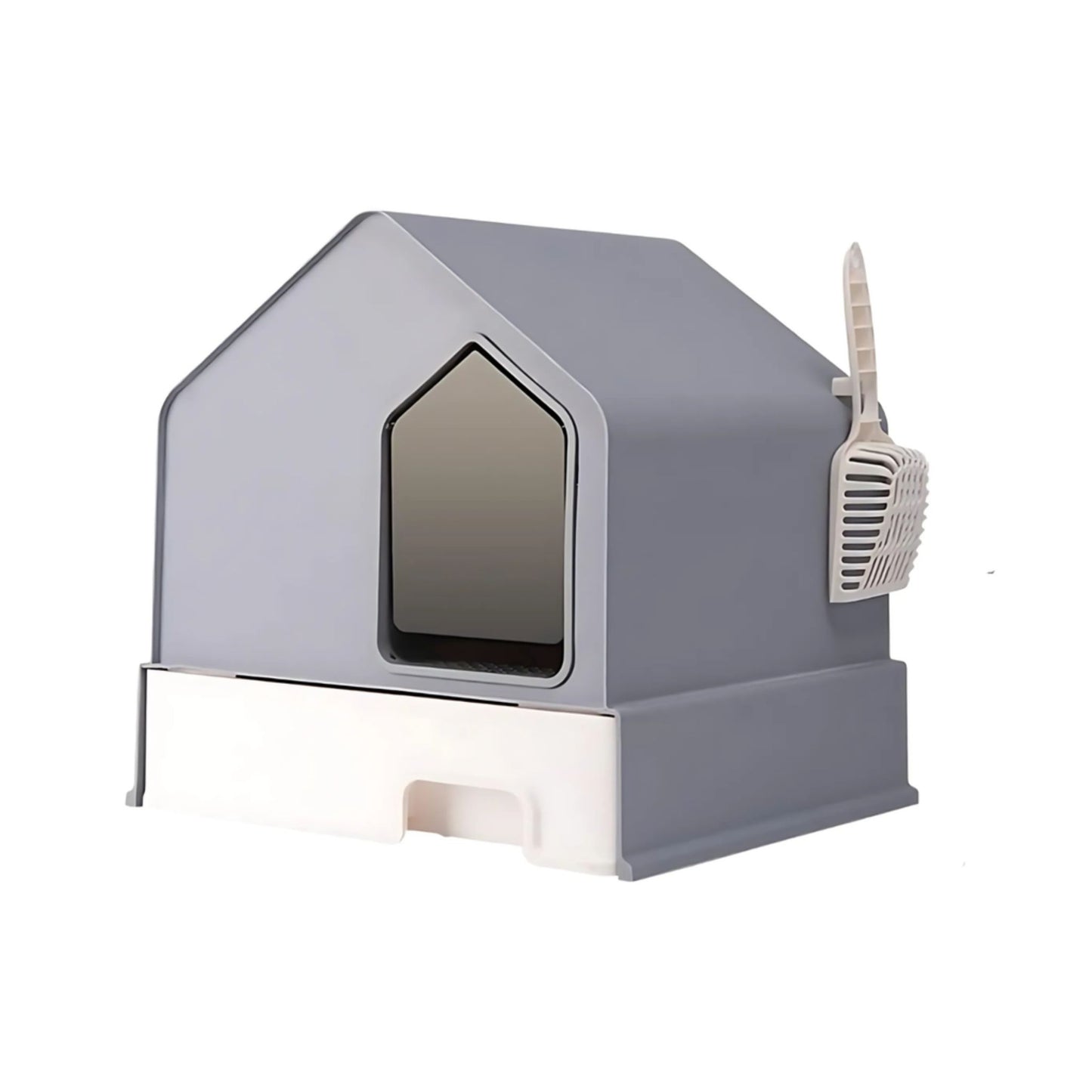 Pado House Cat Litter Box Grey - 46X46X44cm