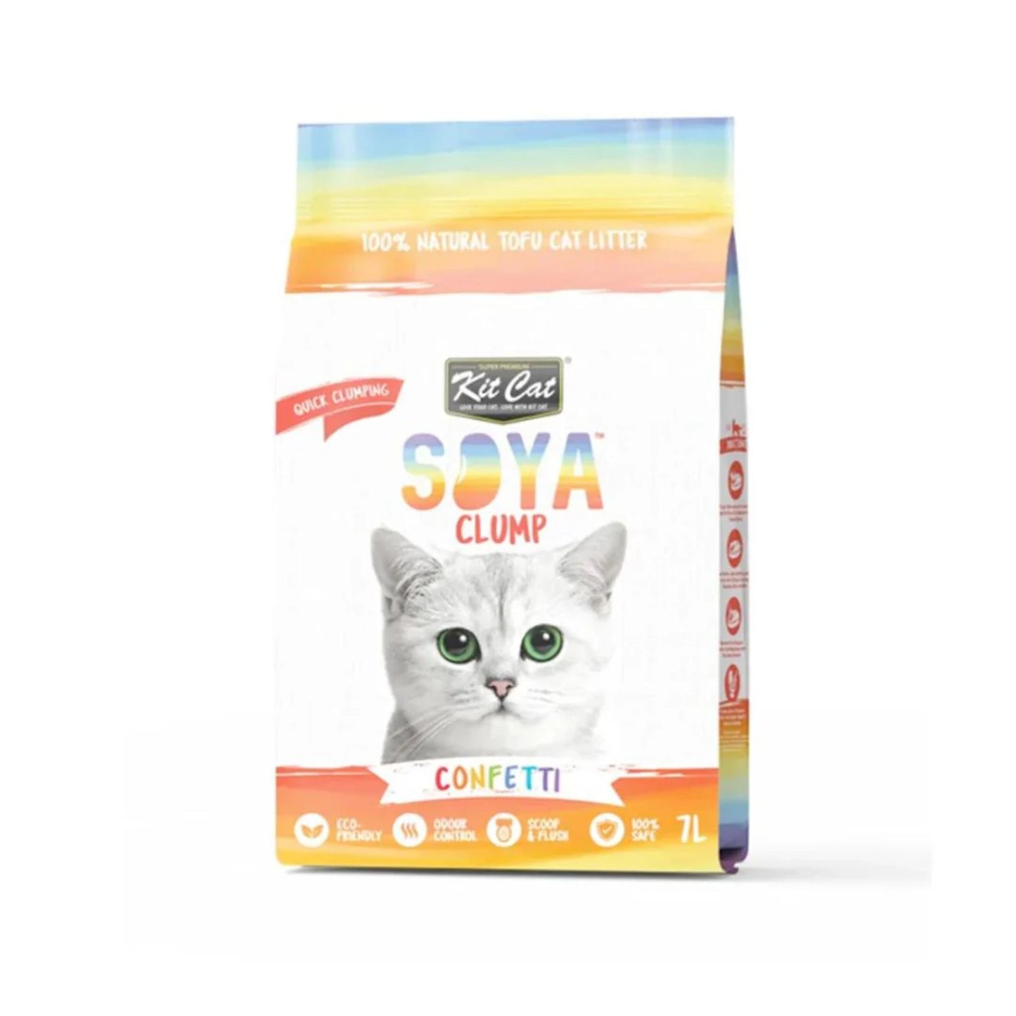 Kit Cat Soya Clump Confetti Cat Litter 7L