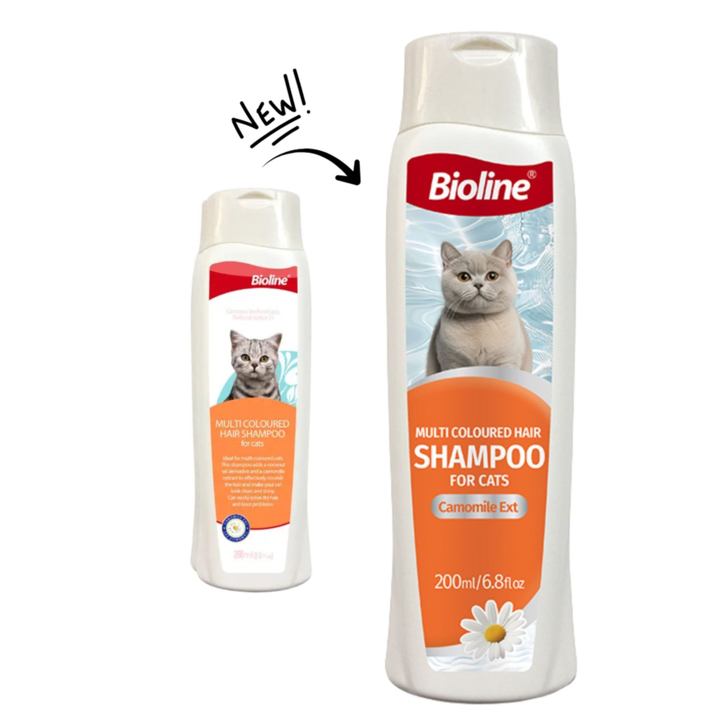 Bioline Multi-Coloured Hair Shampoo For Cat - 200ml