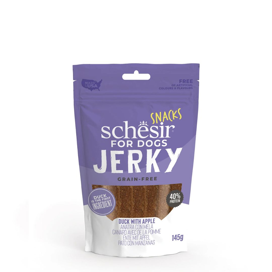 Schesir Dog Jerky Grain-Free Duck & Apple 145G