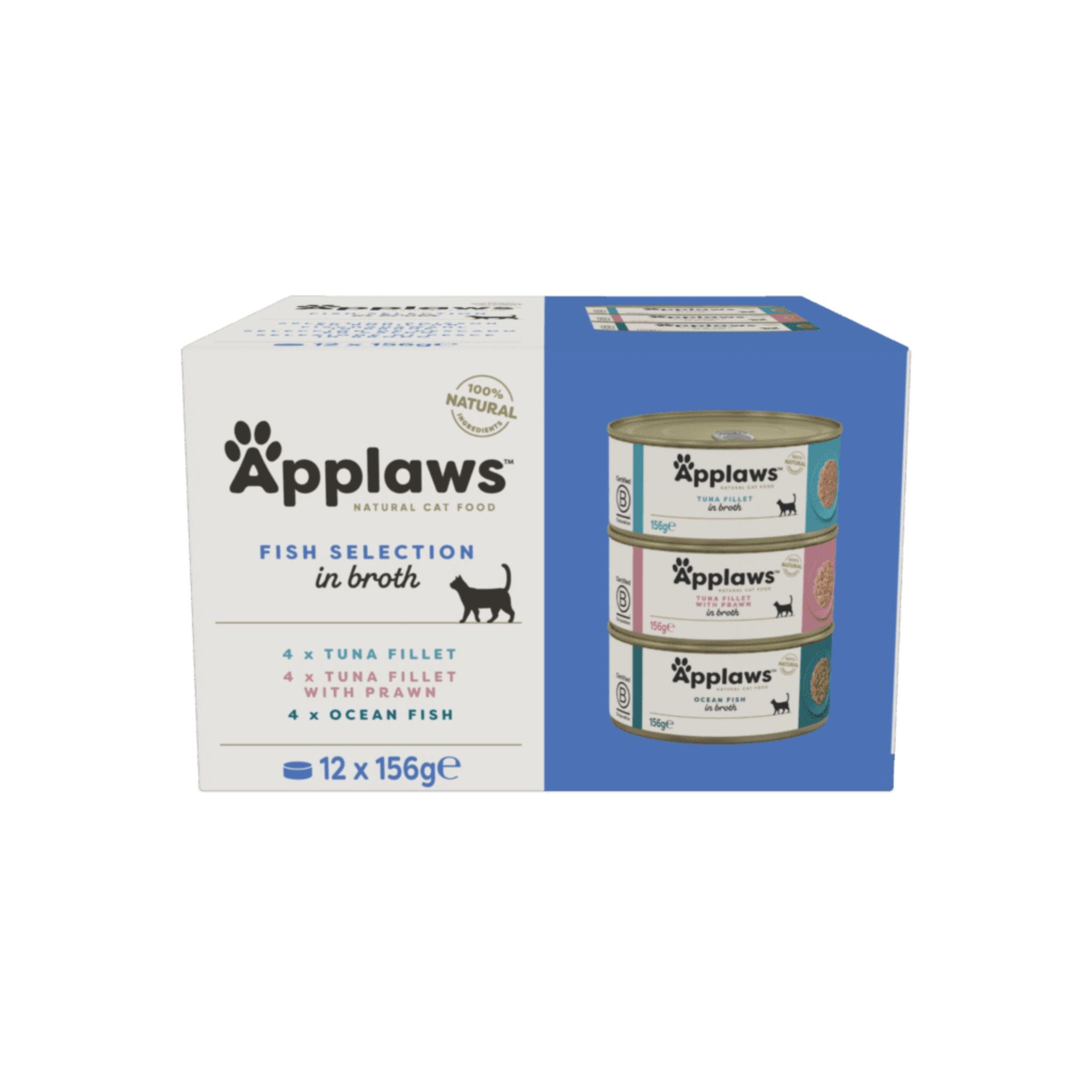 Applaws Fish Selection Multipack In Broth Cat Wet Food - 12x156g