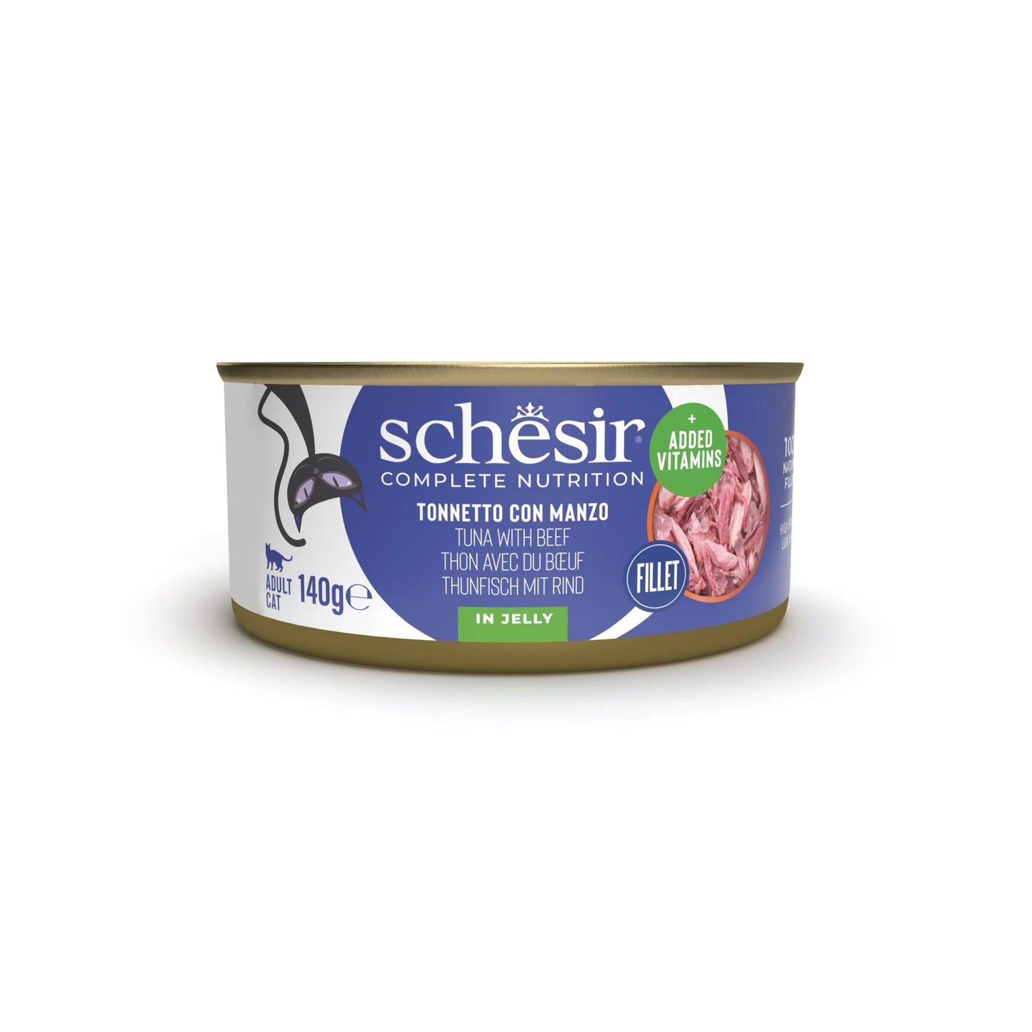 Schesir Cat Wet Food Tuna with Beef Fillets 140g