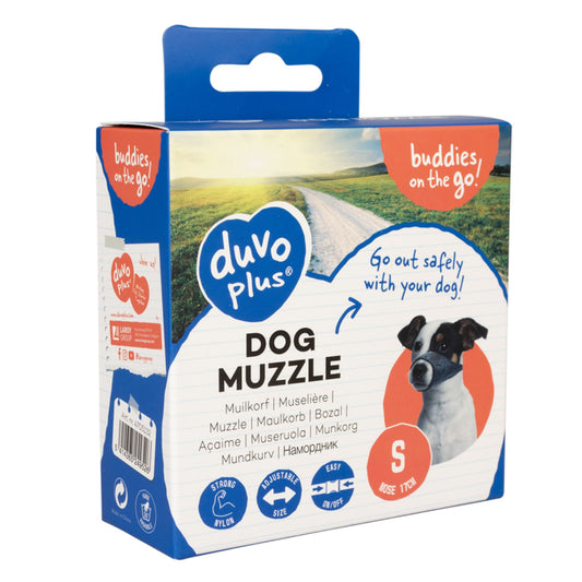 Duvo+ Dog Muzzle Nylon With Adjustable Strap - 43/64cm