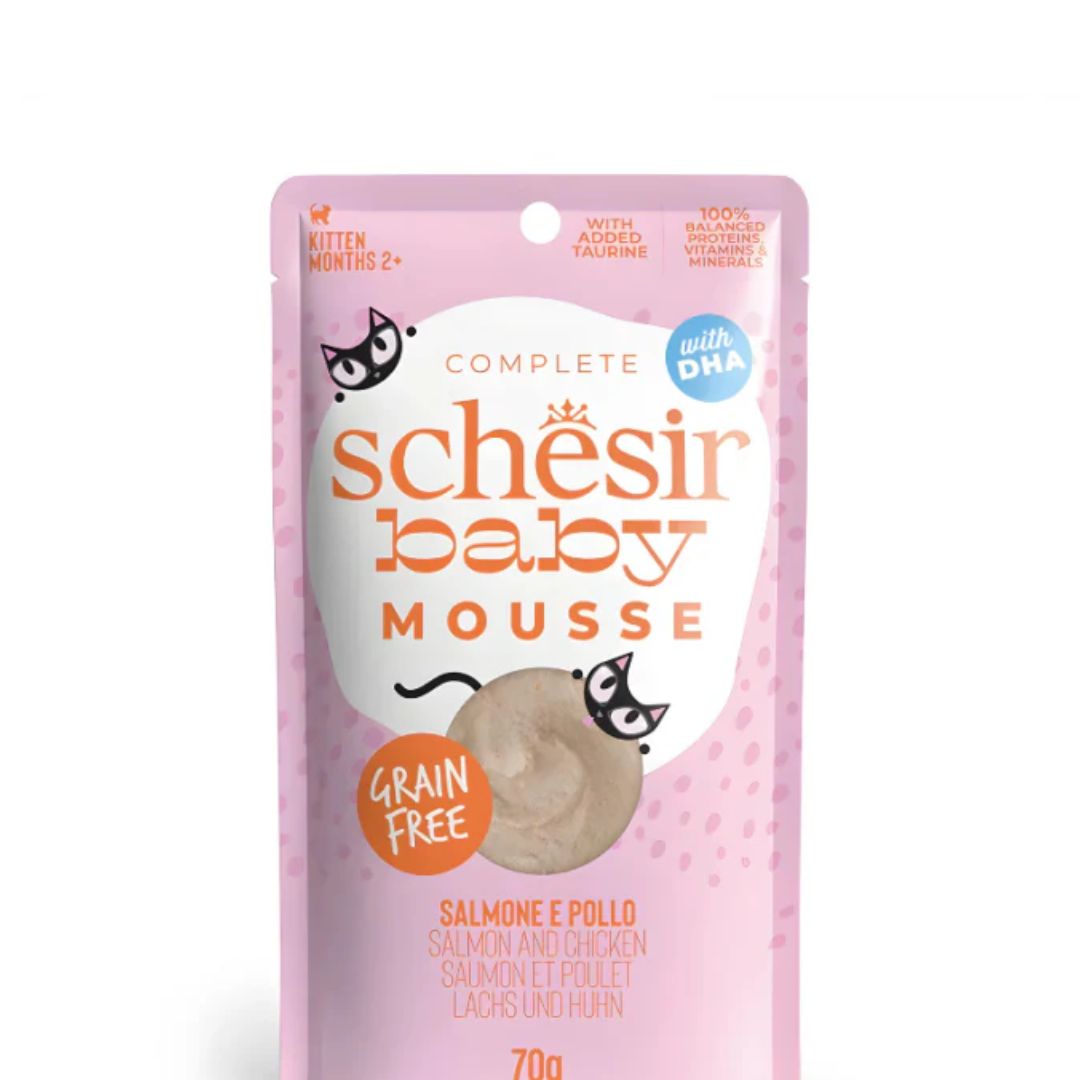 Schesir Baby Kitten Mousse Chicken & Salmon Wet food 70G