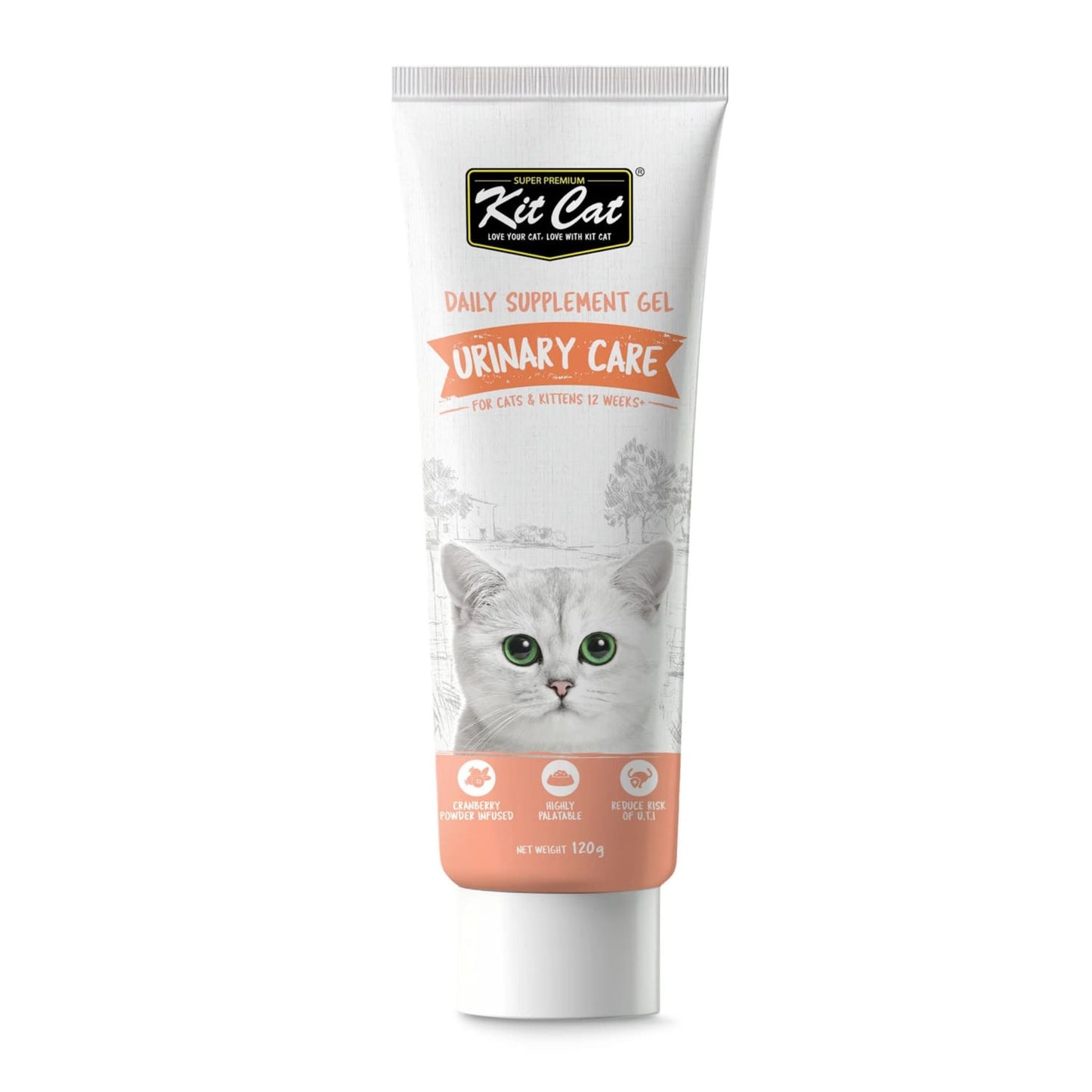 Kit Cat Daily Nutritional Supplement Gel For Cat & Kitten Urinary Care - 120g