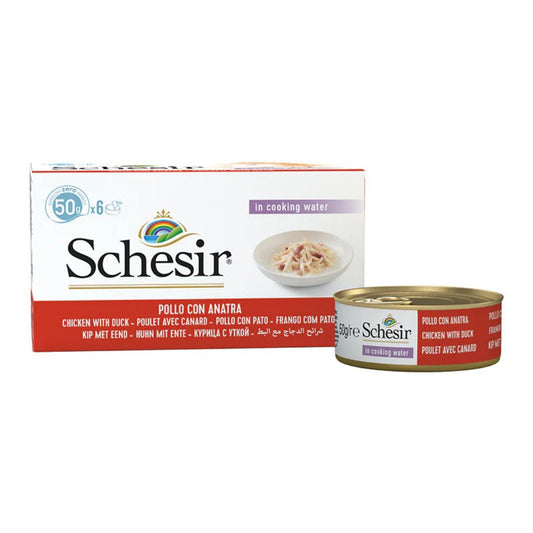 Schesir Cat Wet Food Chicken Fillets with Duck 6X50G