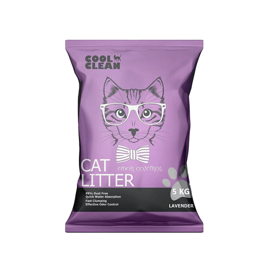 Cool Clean Clumping Cat Litter Lavender Scent - 5kg