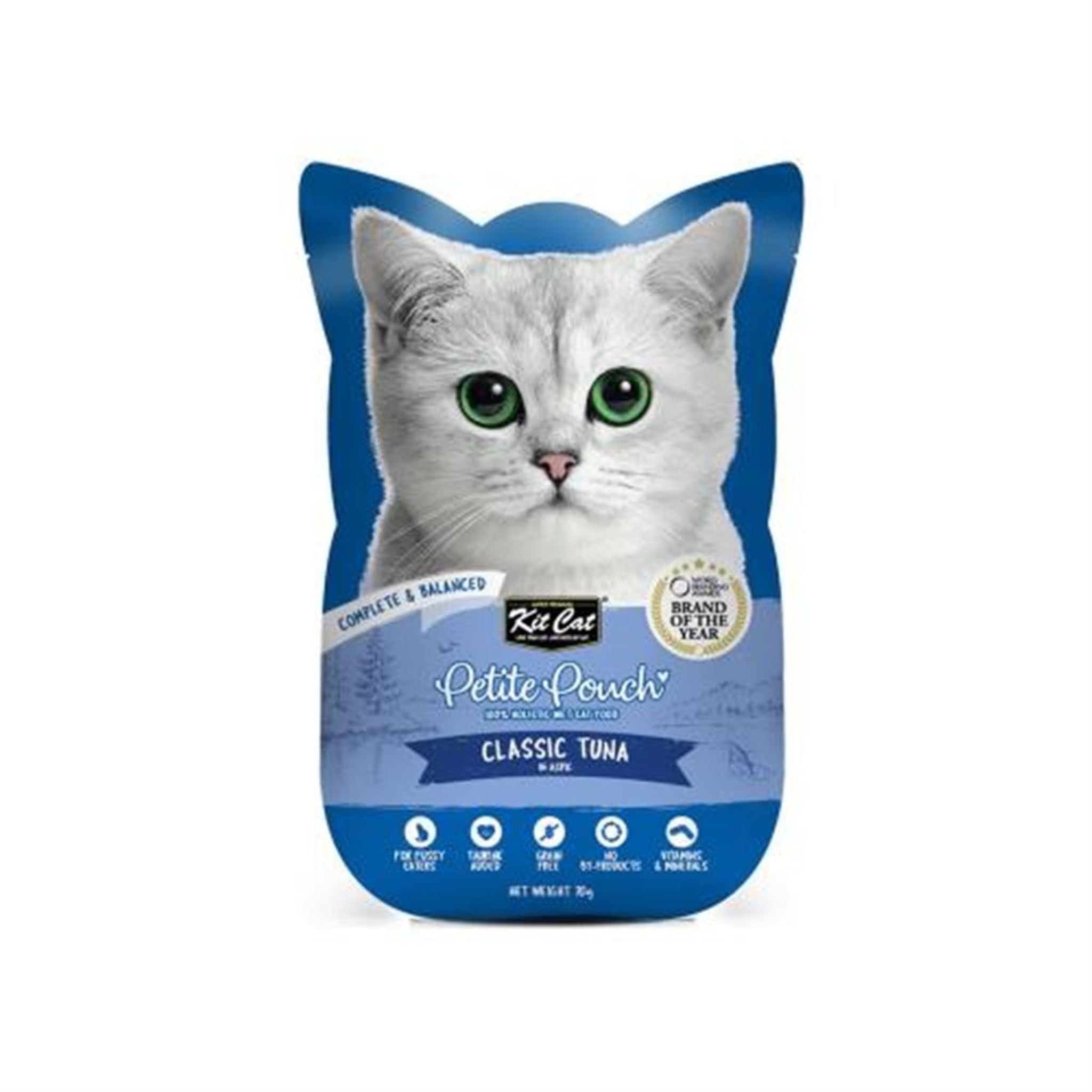 Kit Cat Petite Pouch - Classic Tuna In Aspic Wet Cat Food 70G