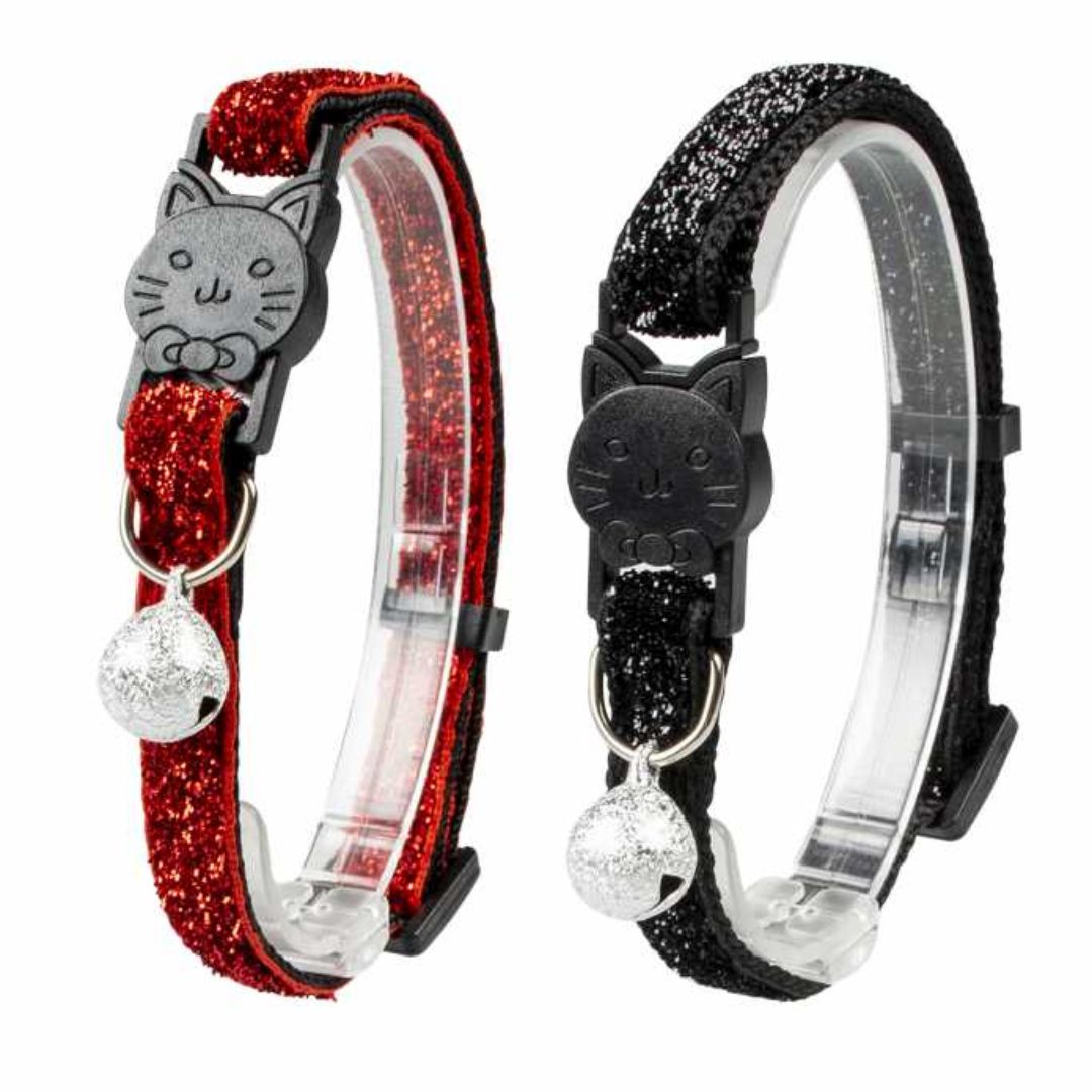 Duvo+ Glitter Nylon Cat Collar 20–30cm x 10mm – Mixed Colors
