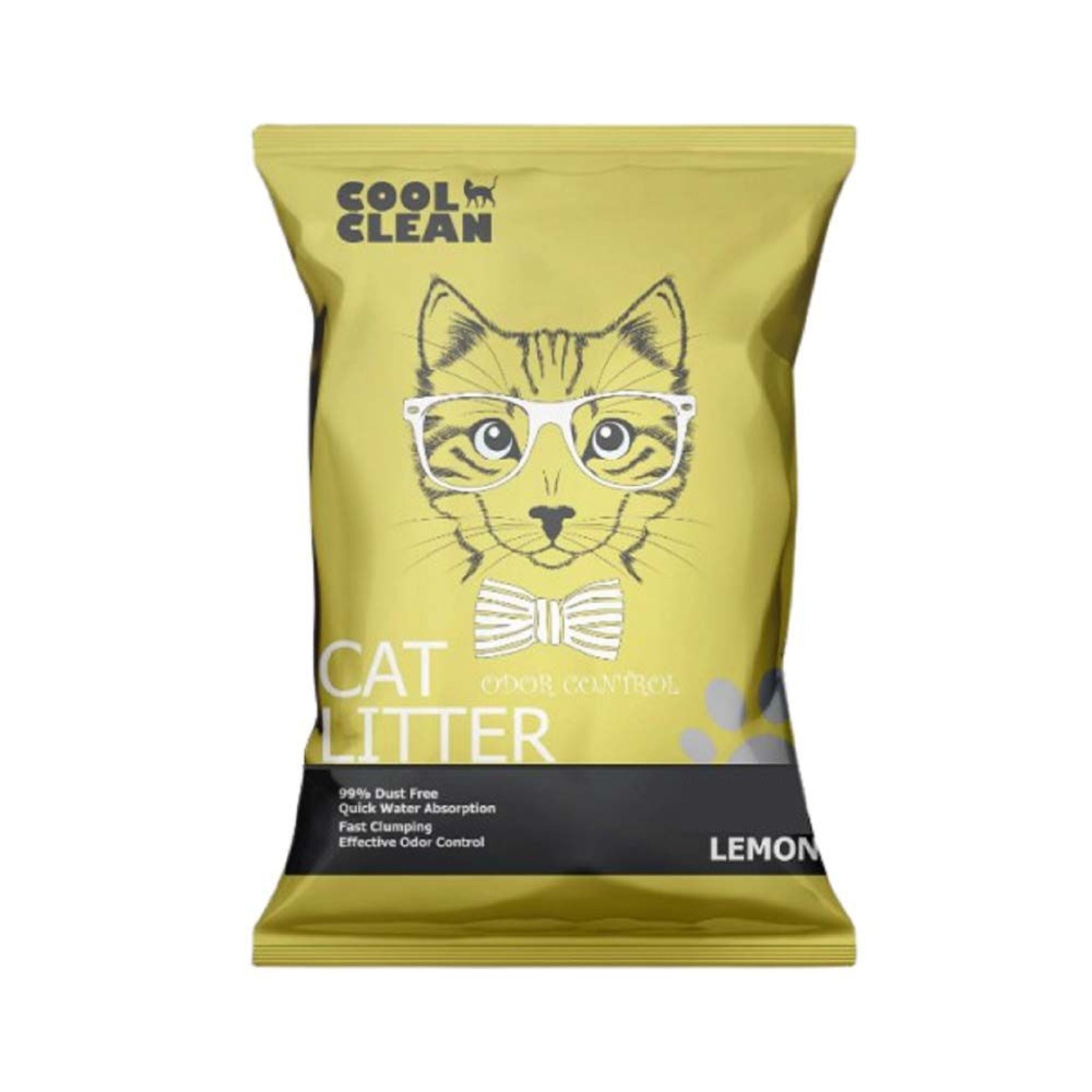 Cool Clean Clumping Cat Litter Lemon Scent Low Dust - 5kg