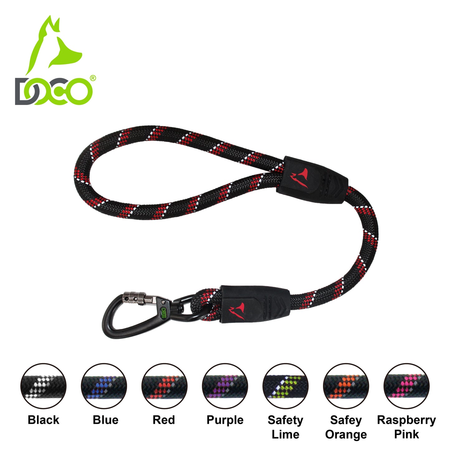 Doco Reflective Traffic Rope Dog Leash 20” Large