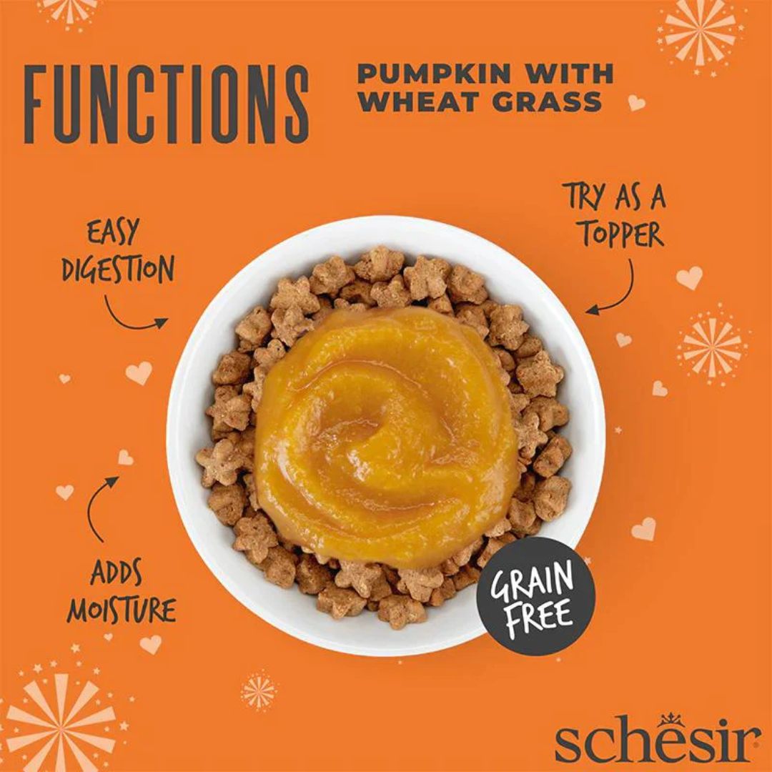 Schesir Cat Digestive Topper Pumpkin & Wheat Grass 40G