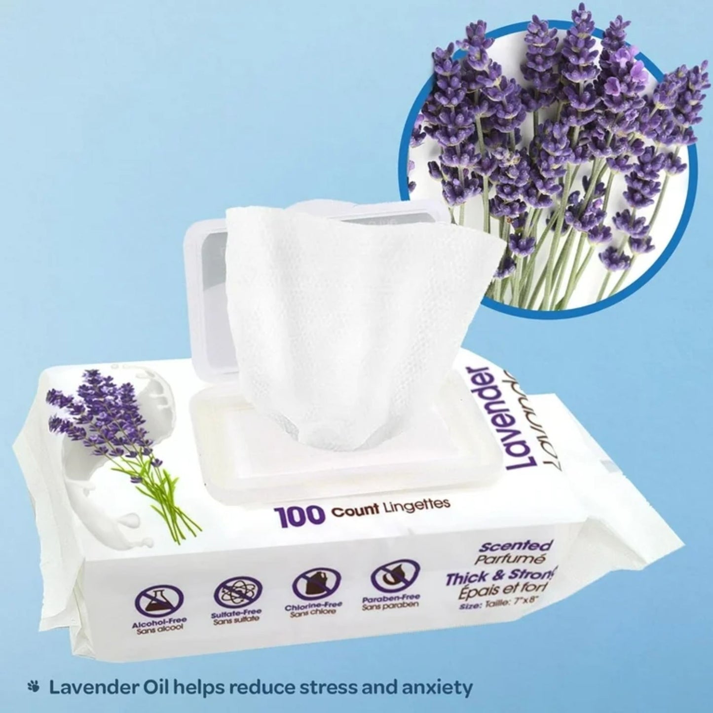 Kit Cat 5 in 1 Lavender Scented Cat Wipes