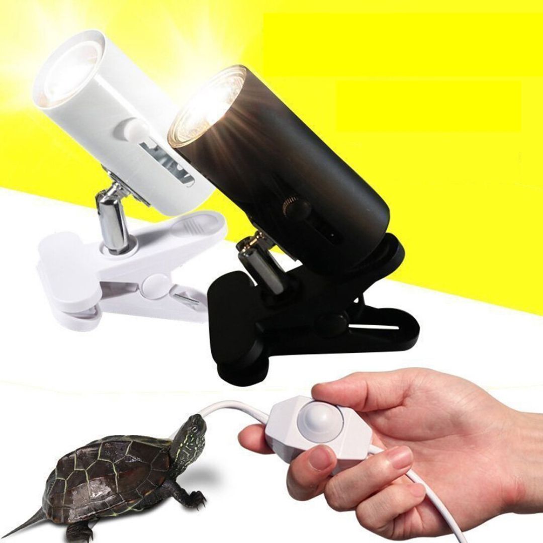 Roxin Turtle Heat Lamp – Short Clamp Back UVB Reptile Light