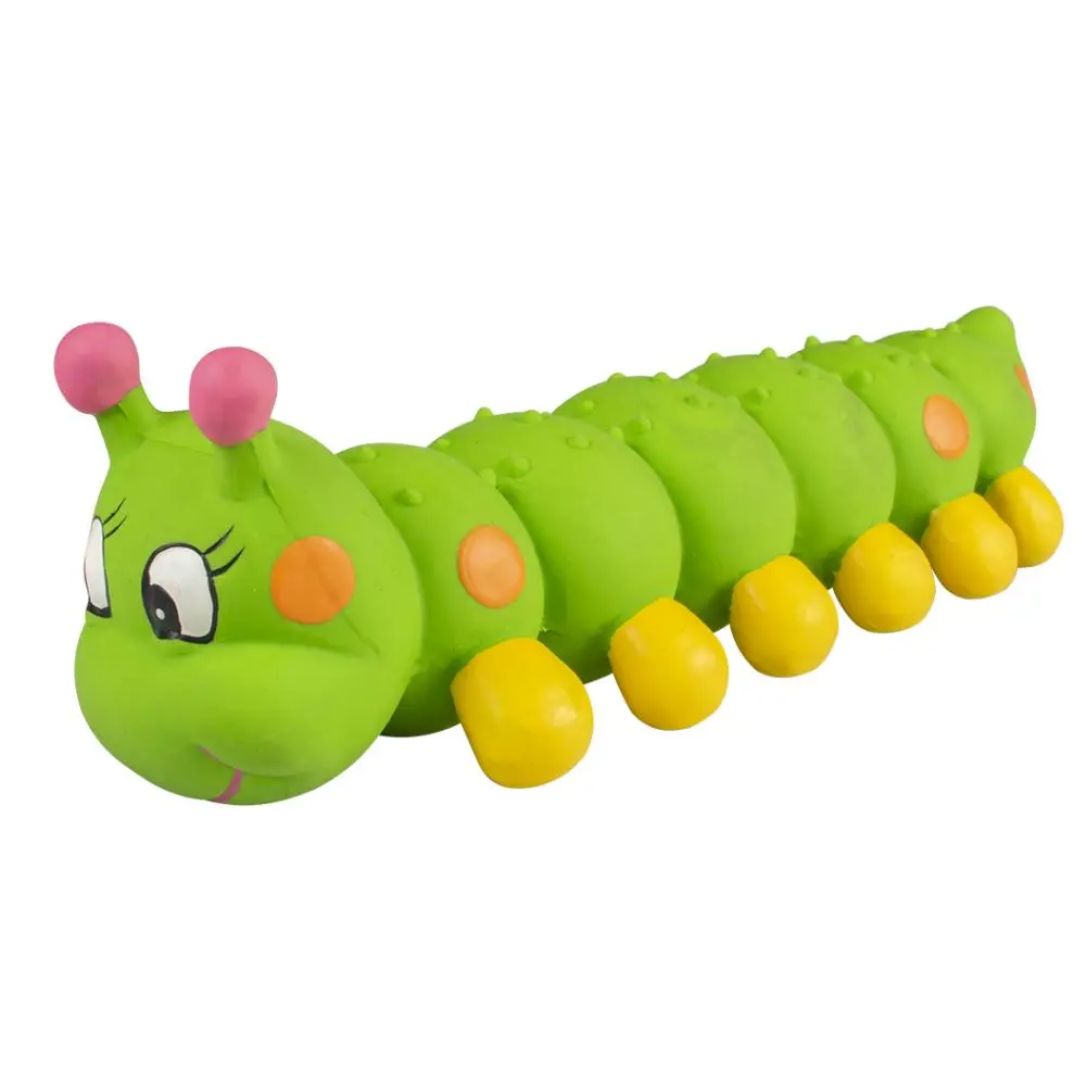 Duvo+ Latex Caterpillar Dog Toy Green 27x8.5x8cm