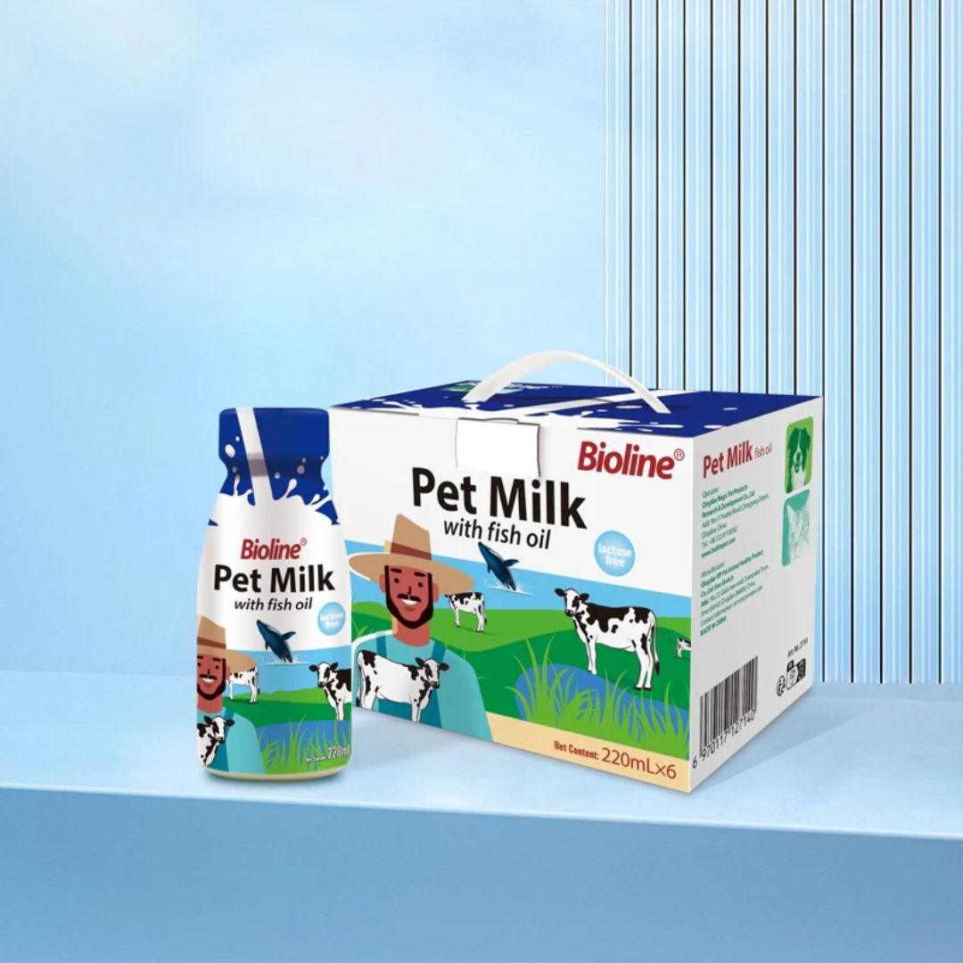 Bioline Pet Milk with Fish Oil 220ml Nutritional Drink for Cats & Dogs