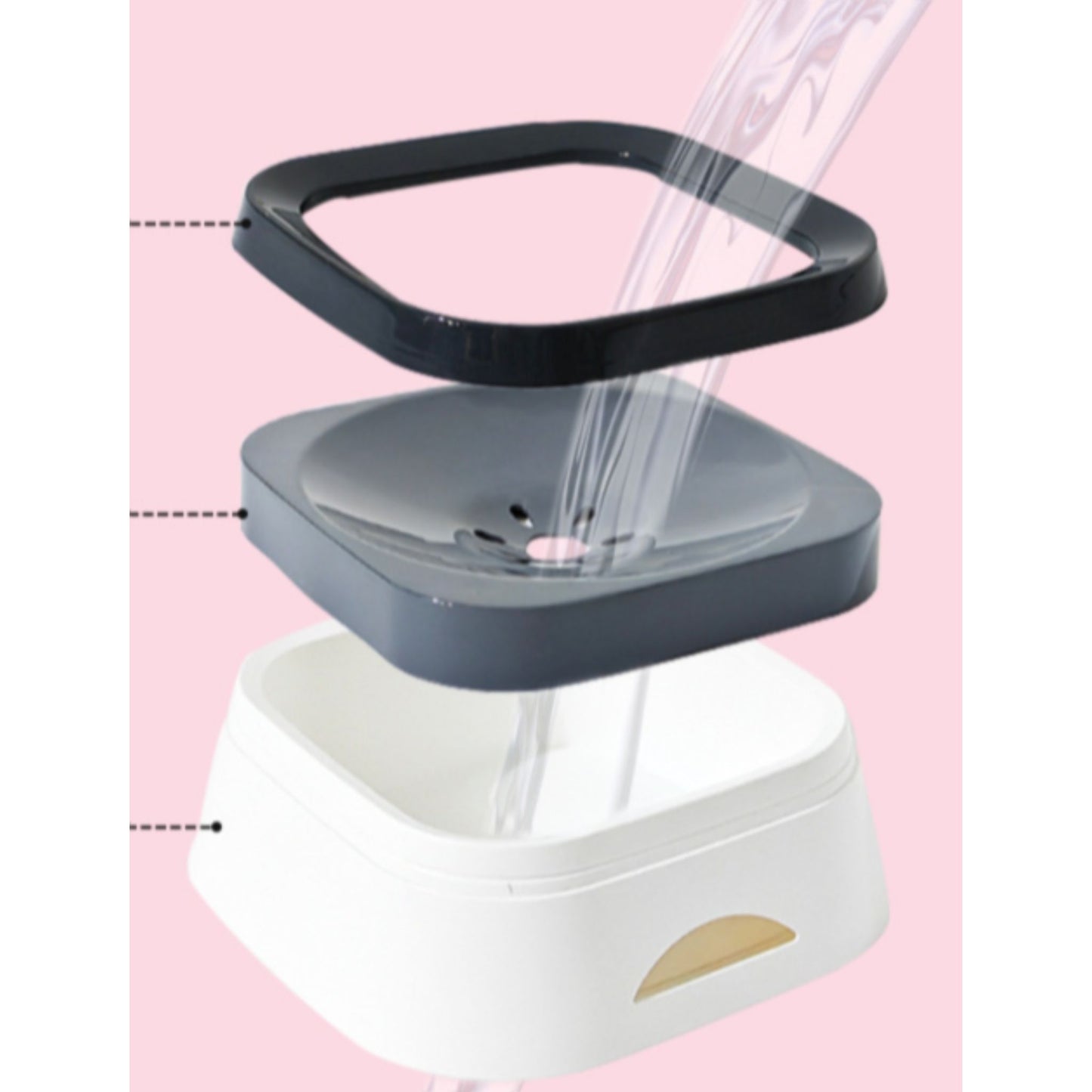 pet bowl with a pink background