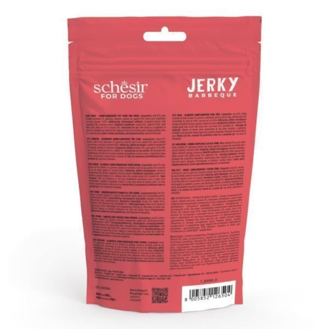 Schesir Dog Jerky Grain-Free BBQ Beef 145G