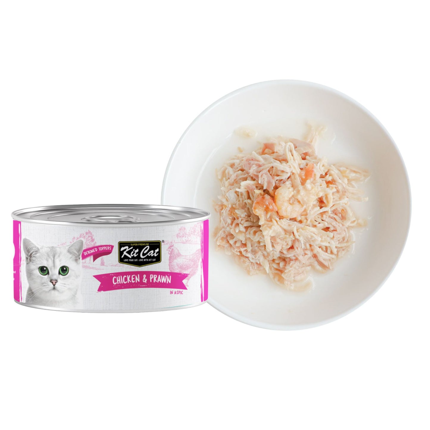 Kit Cat Deboned Chicken & Prawn Wet Food For Cat - 80g