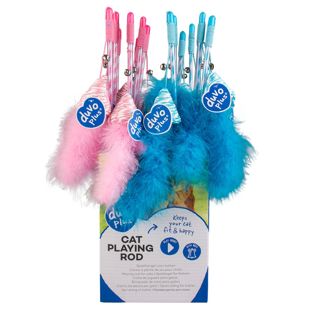 Duvo+ Catchy Cat Wand Toy – Paper Triangle Mix, 16pcs/Box