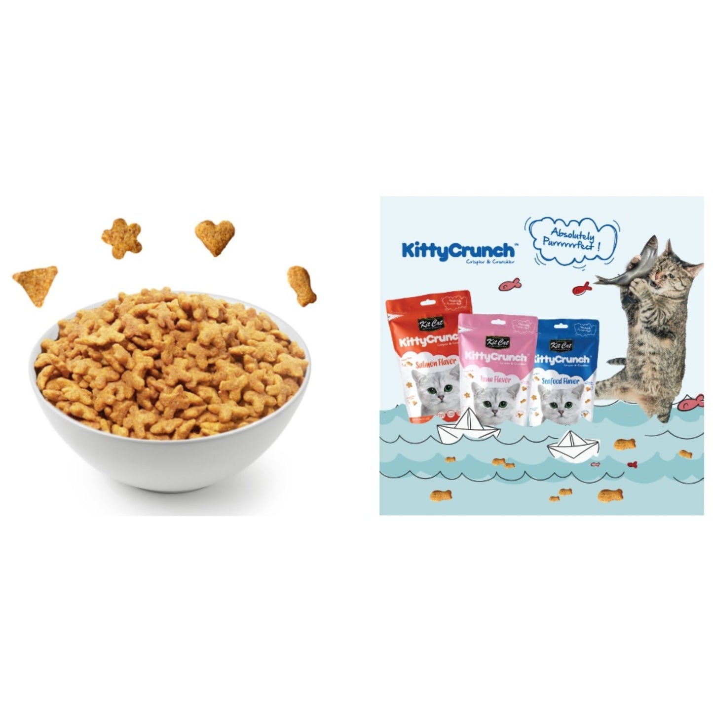 Kit Cat Kitty Crunch Tuna Flavour Cat Treats - 60g
