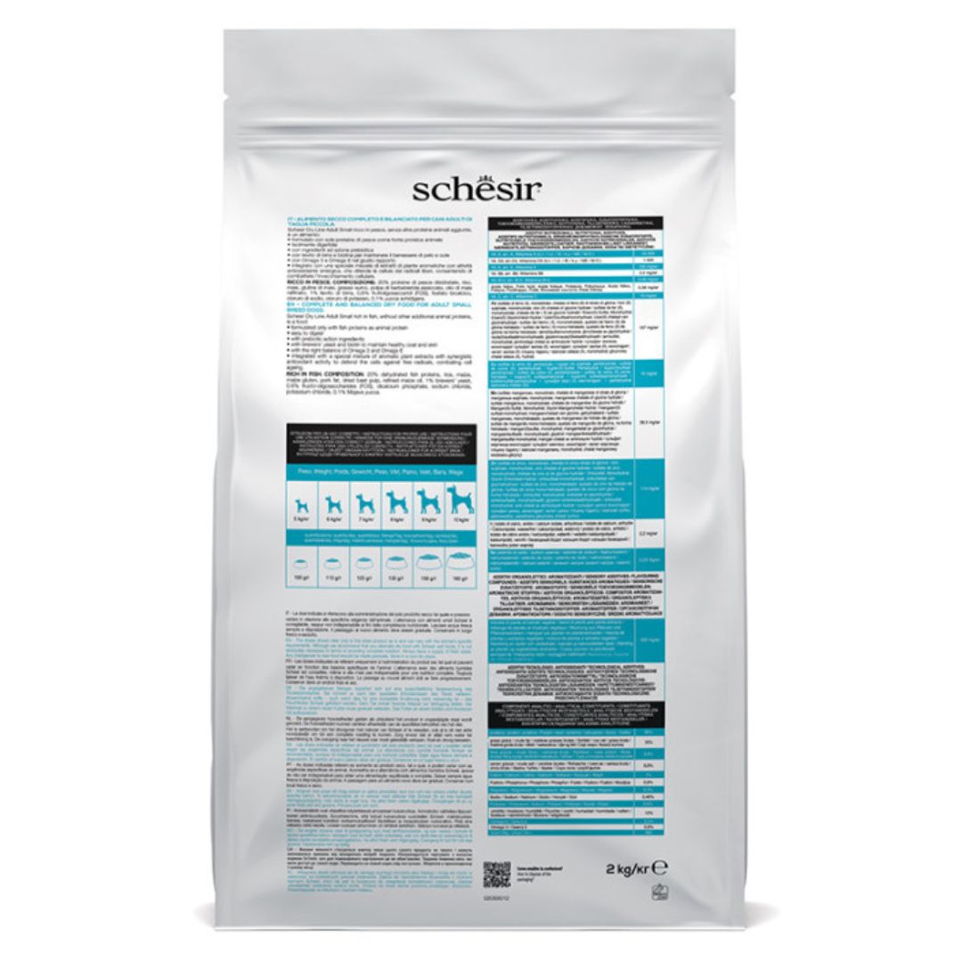 Schesir Small Adult Fish Dry Dog food 2KG
