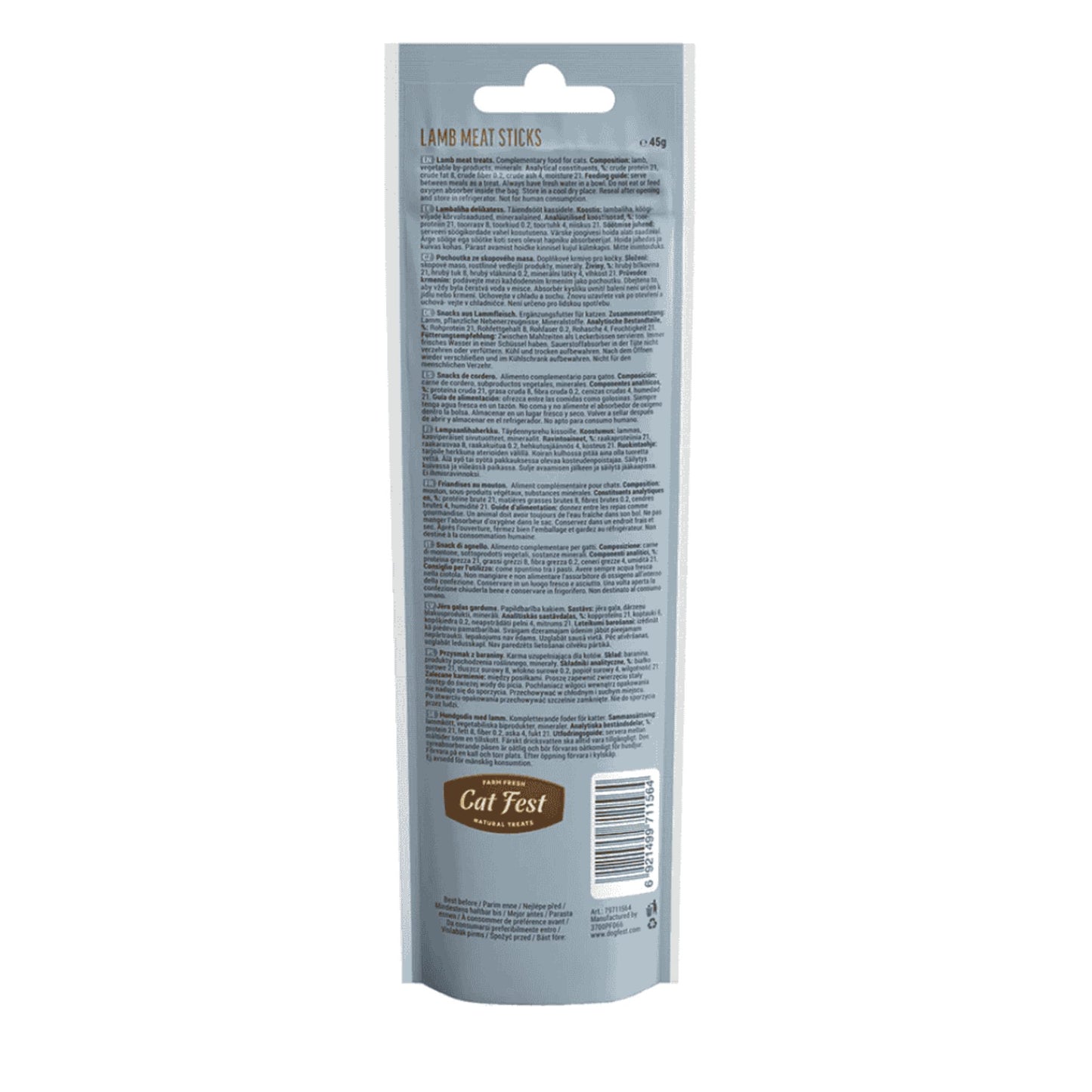 Cat Fest Lamb Meat Sticks for Cats – 45g Natural Meaty Treats